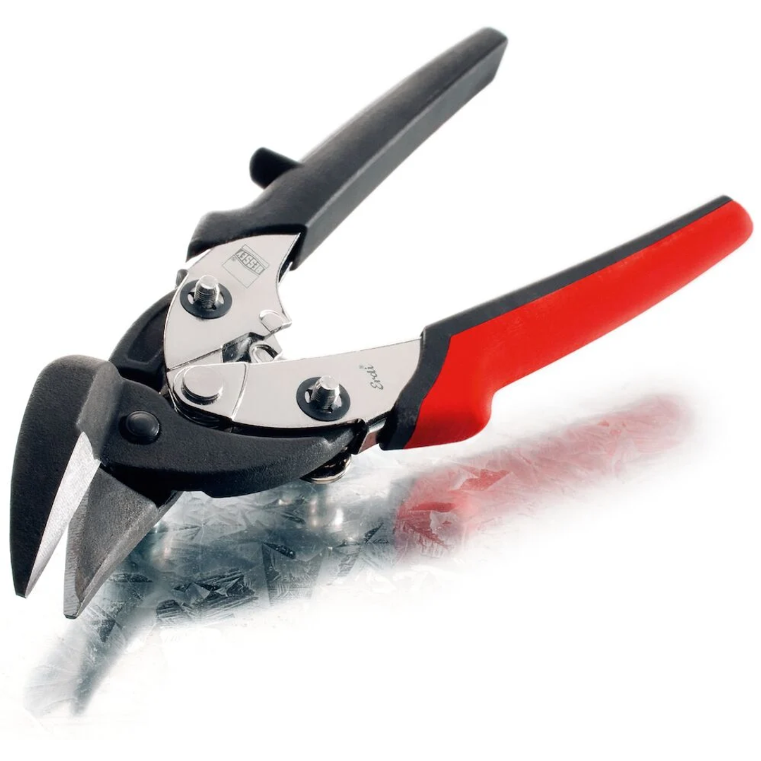 Erdi 180mm Offset Compound Action Tin Snips (Red)