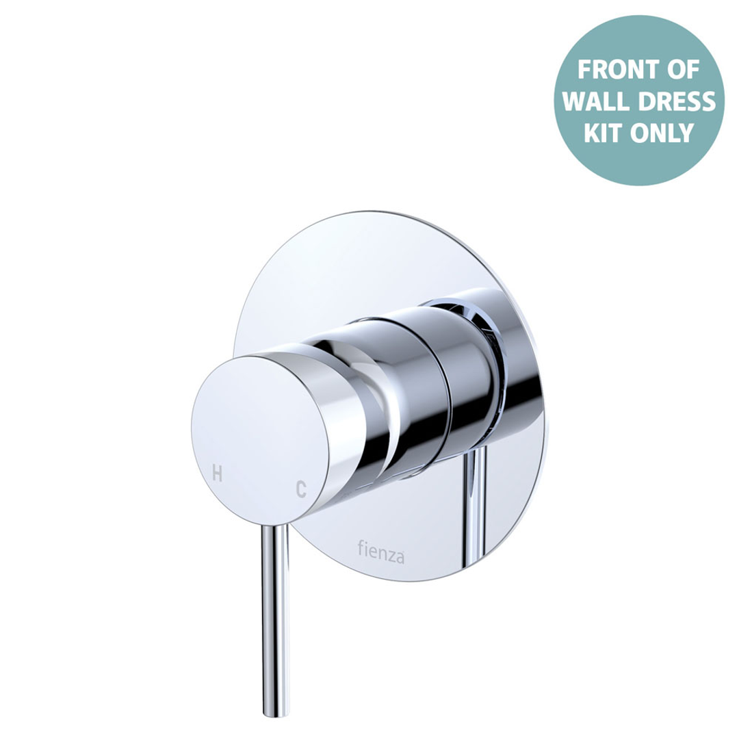 Fienza Kaya Chrome Wall Mixer Dress Kit Set Large Round Plate Lf Sus304
