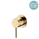 Fienza Kaya Urban Brass Wall Mixer Dress Kit Set Small Round Plate Lf Sus304