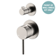 Fienza Kaya Brushed Nickel Wall Diverter Mixer Dress Kit Set Small Round Plates Lf Sus304
