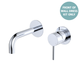 Fienza Kaya Chrome Basin/Bath Wall Mixer 130Mm Outlet Set Dress Kit Round Plates Sus304 Lf