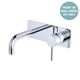 Fienza Kaya Chrome Basin/Bath Wall Mixer 130Mm Outlet Set Dress Kit Rectangular Plt Lf