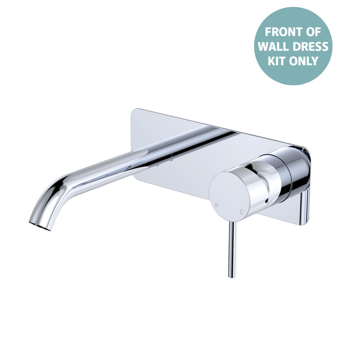FIENZA KAYA BASIN/BATH WALL MIXER 160 DRESS KIT SOFT SQU PLATE CHROME