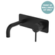 Fienza Kaya Matte Black Basin/Bath Wall Mixer 130Mm Outlet Set Dress Kit Rectangular Plt Lf