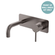 Fienza Kaya Gun Metal Basin/Bath Wall Mixer 130Mm Outlet Set Dress Kit Rectangular Plt Lf