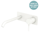 Fienza Kaya Matte White Basin/Bath Wall Mixer Dress Kit Set Rectangular Plte 200Mm Outlet Lf