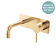 Fienza Kaya Urban Brass Basin/Bath Wall Mixer 130Mm Outlet Set Dress Kit Rectangular Plt Lf