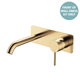 Fienza Kaya Urban Brass Basin/Bath Wall Mixer Dress Kit Set Rect Plate Soft Square Plate