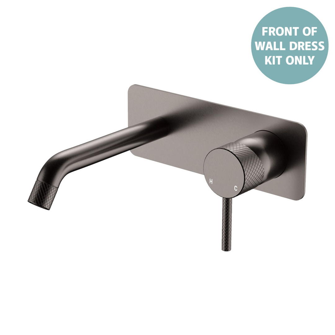 FIENZA AXLE BASIN/BATH WALL MIXER DRESS KIT 160MM OUTLET GUN METAL