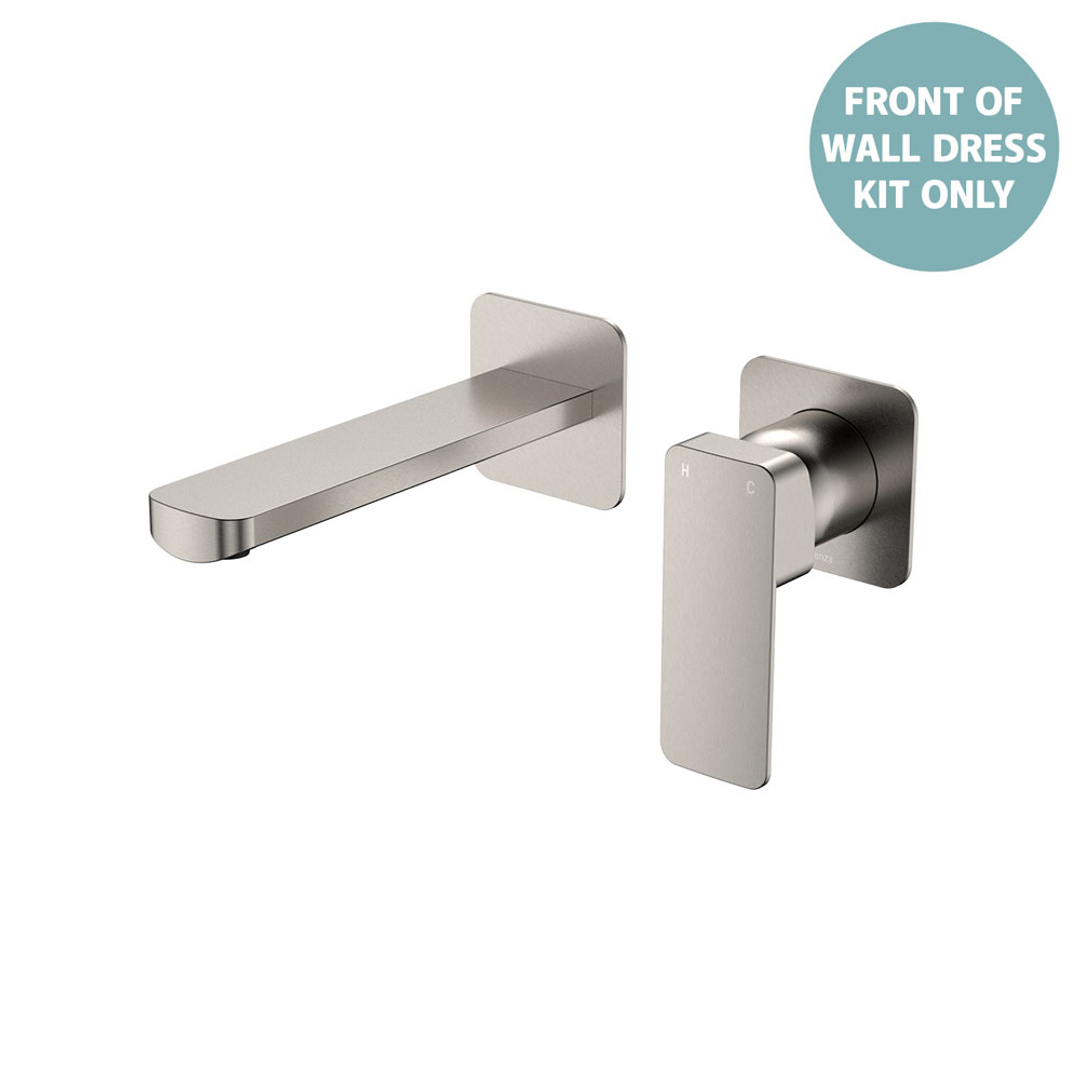 Fienza Tono Wall Mixer Set Dress Kit Square Plates 160Mm Outlet Brushed Nickel Lf Sus30