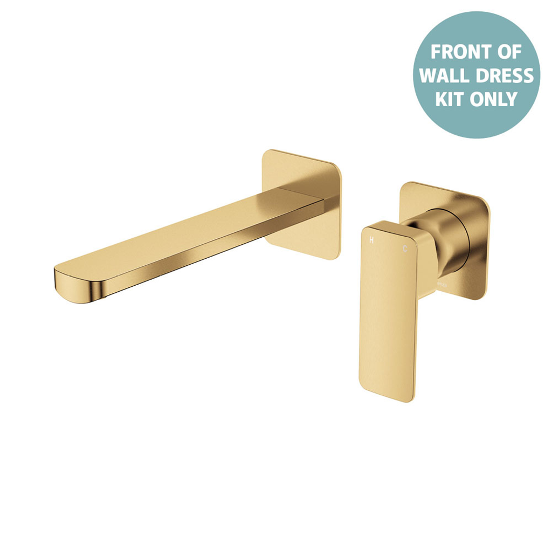 Fienza Tono Wall Mixer Set Dress Kit Square Plates 200Mm Outlet Urban Brass Lf Sus304
