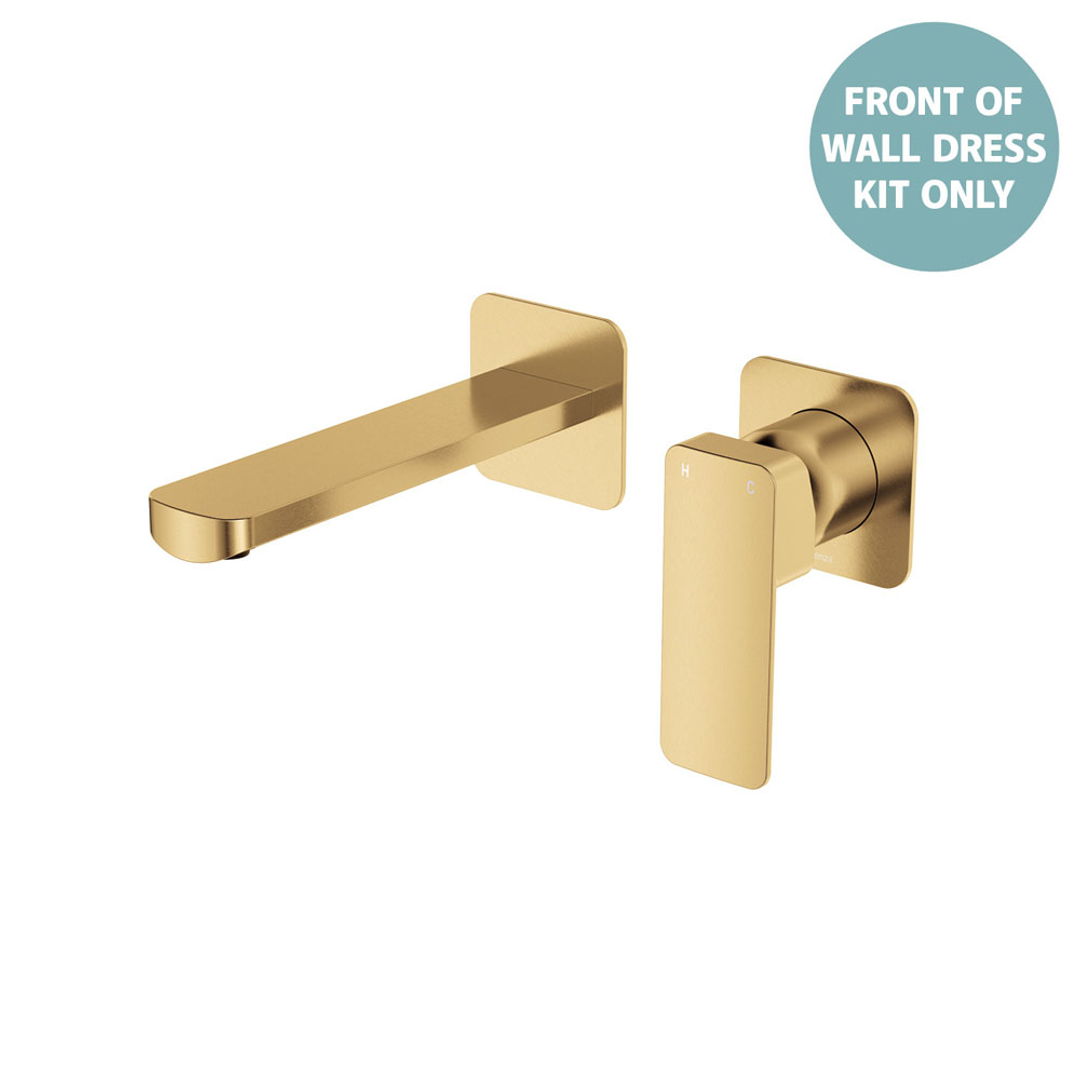 Fienza Tono Wall Mixer Set Dress Kit Square Plates 160Mm Outlet Urban Brass Lf Sus304