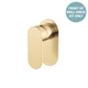 Fienza Empire Slim Wall Mixer Oval Plate Dress Kit Urban Brass Lf