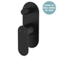 Fienza Empire Slim Wall Diverter Mixer Lg Oval Plate Vertical Dress Kit Matte Black Lf