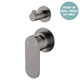 Fienza Empire Slim Wall Div Mixer Lg Oval Plate Vertical Vertical Dress Kit Urban Brass
