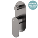 Fienza Empire Slim Wall Diverter Mixer Lg Oval Plate Vertical Dress Kit Gun Metal Lf