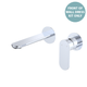 Fienza Empire Slim Basin/Bath Wall Mixer Set Round Plates 160mm Dress Kit Chrome Lf