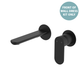 Fienza Empire Slim Basin/Bath Wall Mixer Set Round Plates 160mm Dress Kit Matte Black Lf