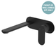 Fienza Empire Slim Basin/Bath Wall Mixer Set Oval Plate 200mm Dress Kit Matte Black Lf