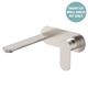 Fienza Empire Slim Basin/Bath Wall Mixer Set Oval Plate 200mm Dress Kit Brushed Nickel Lf