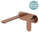 Fienza Empire Slim Basin/Bath Wall Mixer Set Oval Plate 200mm Dress Kit Brushed Copper Lf