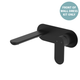 Fienza Empire Slim Basin/Bath Wall Mixer Set Oval Plate 160mm Dress Kit Matte Black Lf