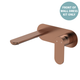 Fienza Empire Slim Basin/Bath Wall Mixer Set Oval Plate 160mm Dress Kit Brushed Copper Lf