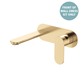 Fienza Empire Slim Basin/Bath Wall Mixer Set Oval Plate 160mm Dress Kit Urban Brass Lf