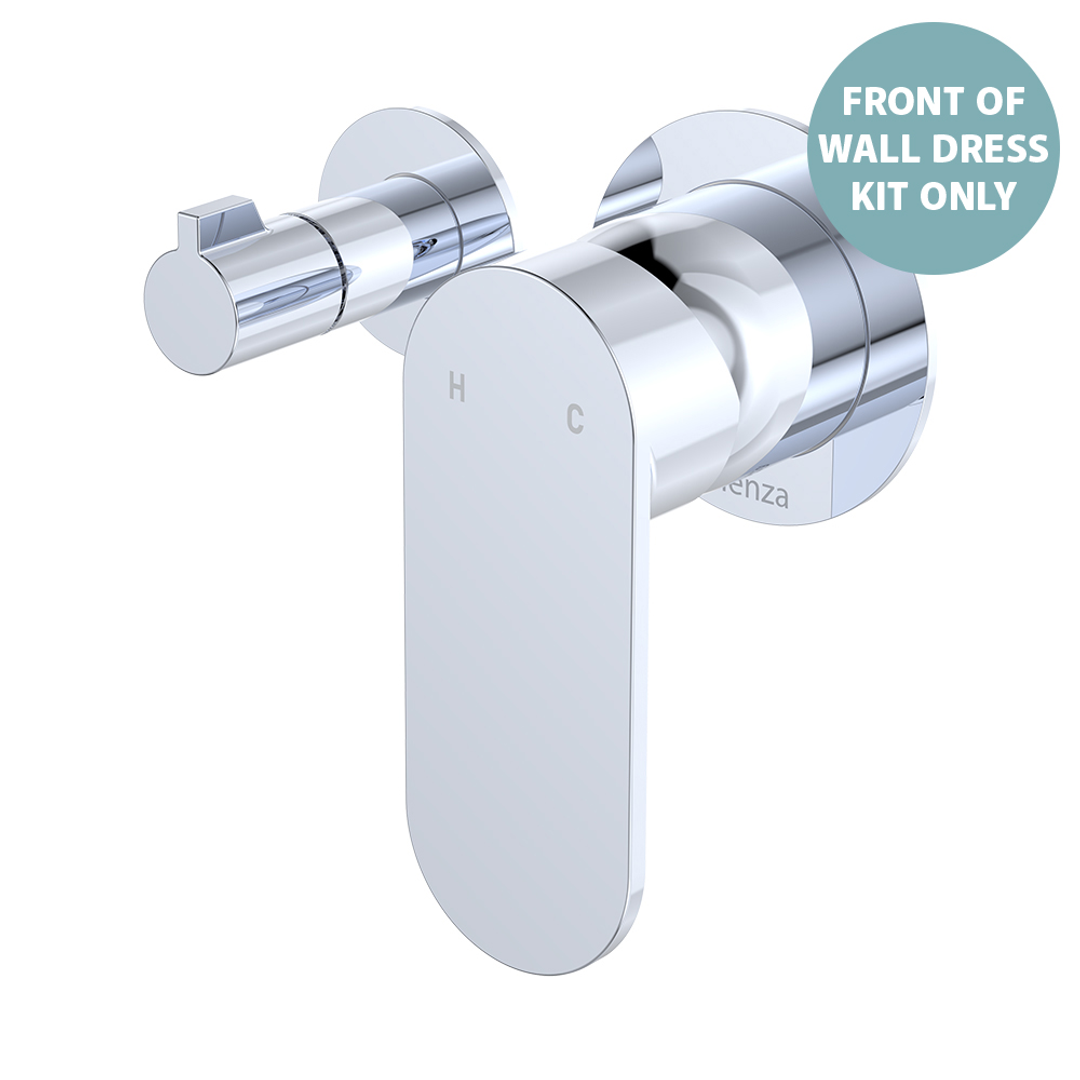 Fienza Empire Slim Wall Diverter Mixer Sm Round Plts Horizontal Dress Kit Chrome Lf