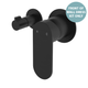 Fienza Empire Slim Wall Diverter Mixer Sm Round Plts Horizontal Dress Kit Matte Black Lf