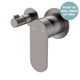 Fienza Empire Slim Wall Diverter Mixer Small Round Plates Horizontal D/Kit Gun Metal Lf