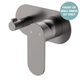 Fienza Empire Slim Wall Diverter Mixer Lg Oval Plate Horizontal Dress Kit Gun Metal