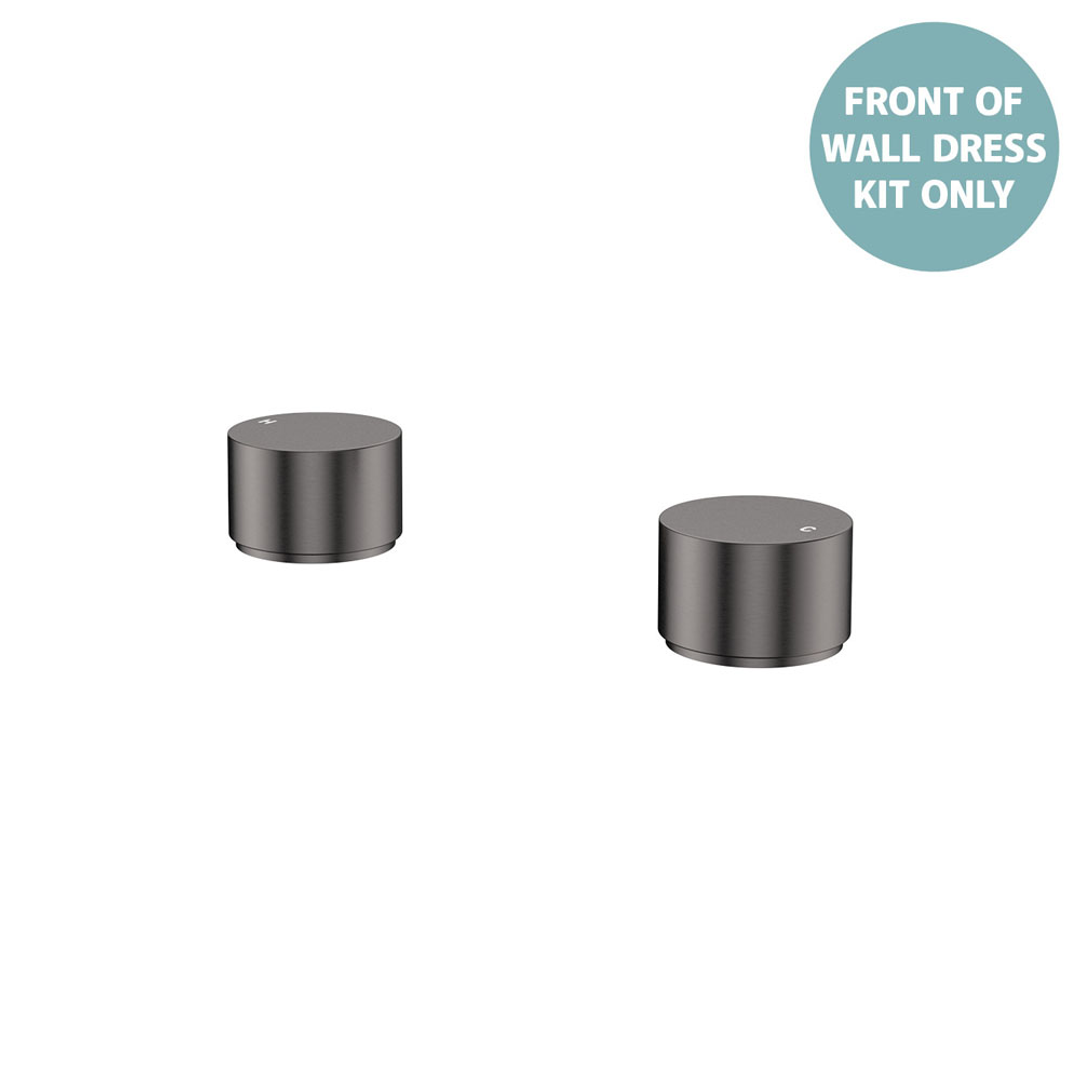 Fienza Kaya Outdoor Twin Shower Set Floor Mounted Inc Mixer 300Mm Showerhead Brushed 316Ss