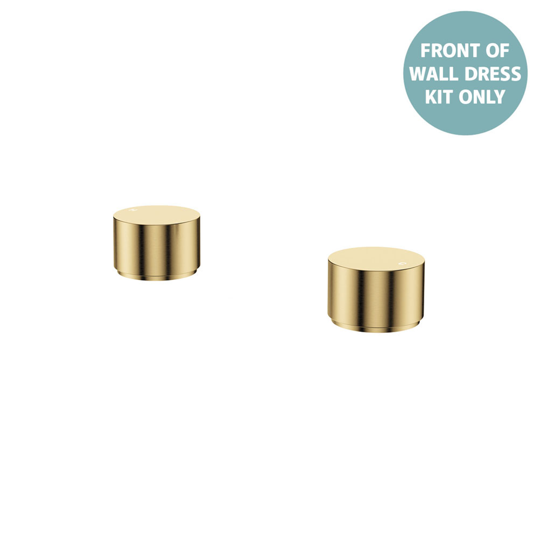 Fienza Kaya Round Hob Taps Dress Kit Urban Brass Lf