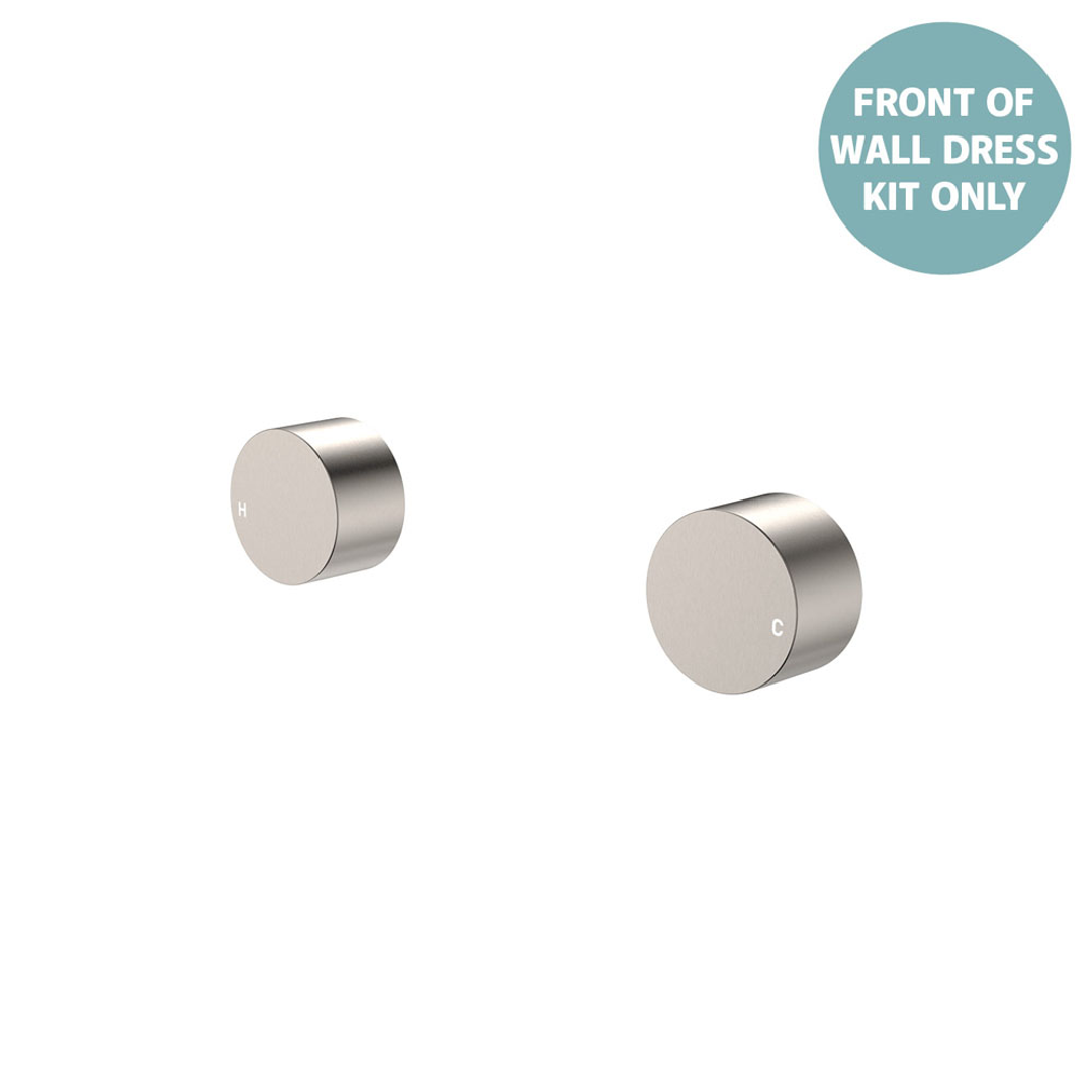 Fienza Kaya Round Wall Taps Dress Kit Brushed Nickel Lf
