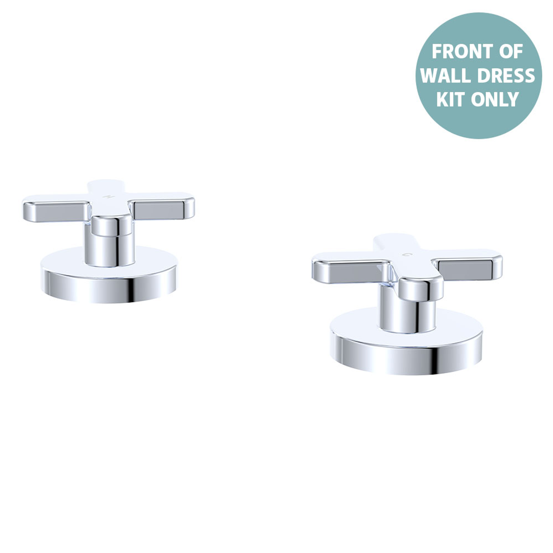 Fienza Kaya Cross Hob Taps Dress Kit Chrome Lf