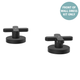 Fienza Kaya Cross Hob Taps Dress Kit Matte Black Lf