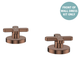 Fienza Kaya Cross Hob Taps Dress Kit Brushed Copper Lf