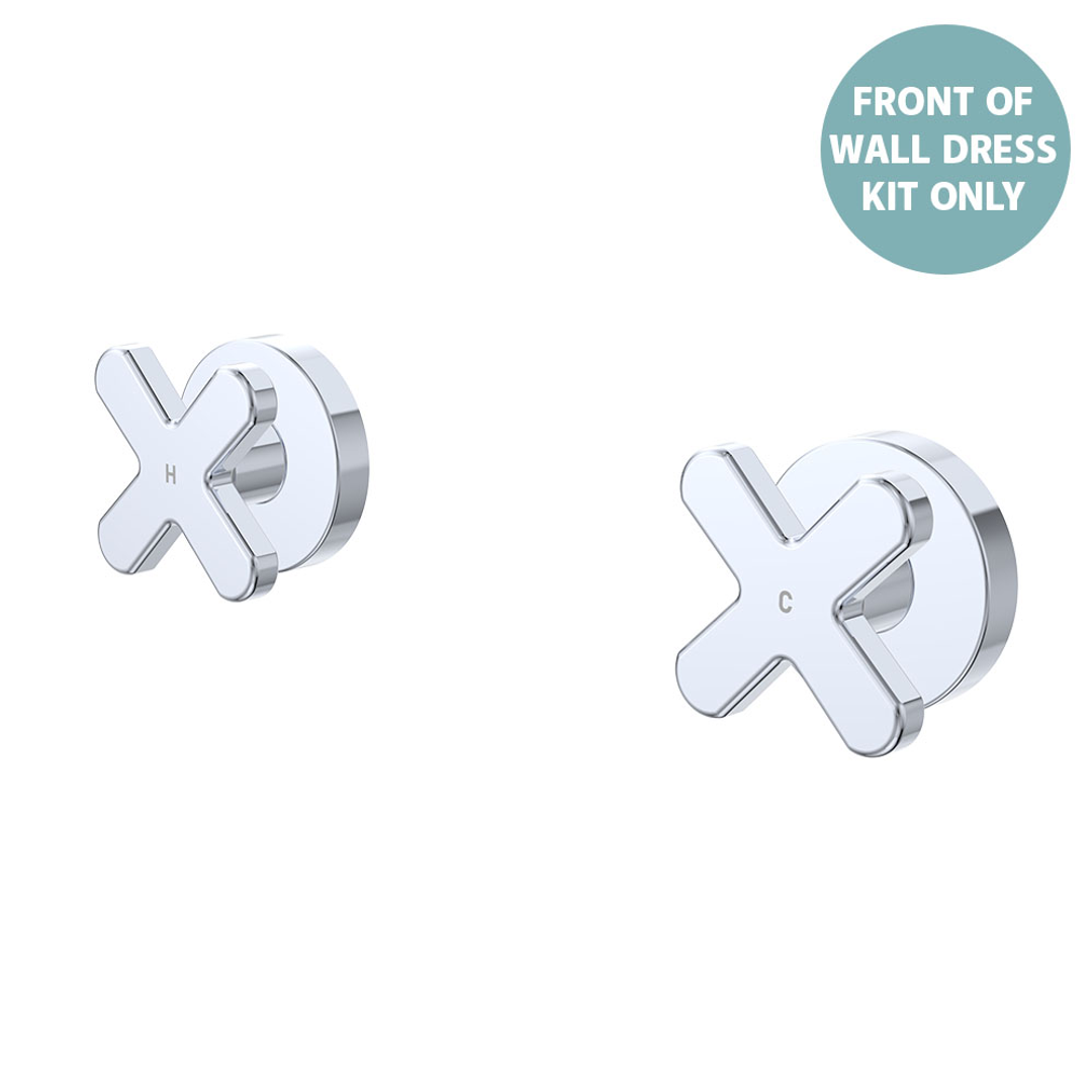 Fienza Kaya Cross Wall Taps Dress Kit Chrome Lf