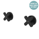 Fienza Kaya Cross Wall Taps Dress Kit Matte Black Lf