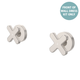 Fienza Kaya Cross Wall Taps Dress Kit Brushed Nickel Lf