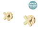 Fienza Kaya Cross Wall Taps Dress Kit Urban Brass Lf