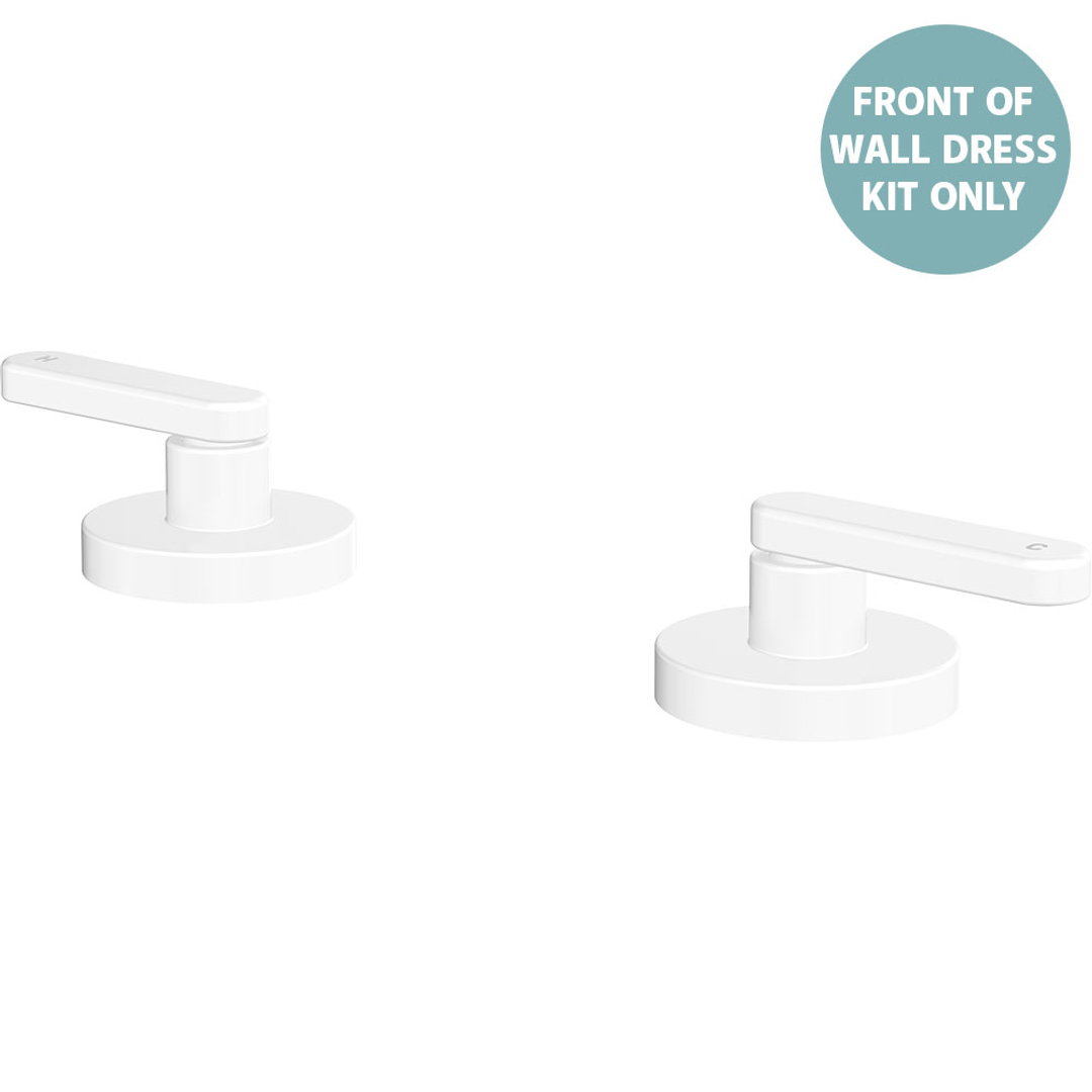 Fienza Kaya Lever Hob Taps Dress Kit Matte White Lf