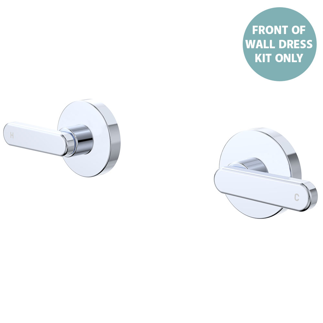 Fienza Kaya Lever Wall Taps Dress Kit Chrome Lf