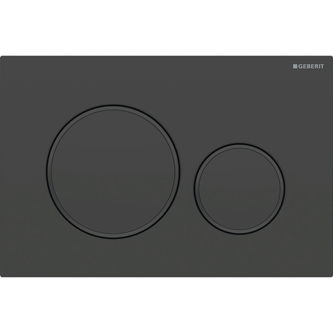 Geberit Sigma 20 Round D/F Button & Access Plate Matte Black & Black