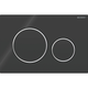 Geberit Sigma 20 Round D/F Button & Access Plate Black & Chrome