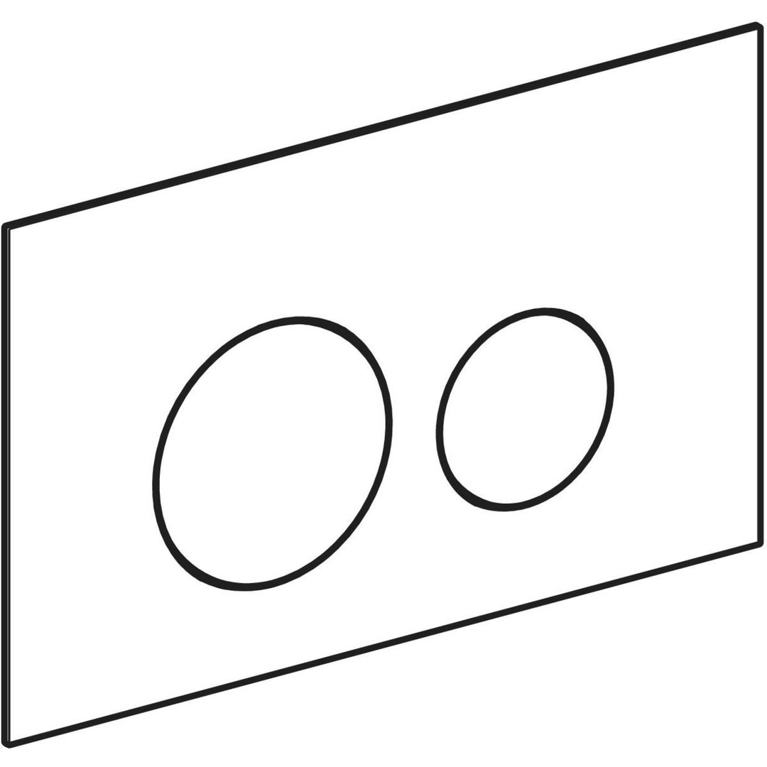 Geberit Sigma40 D/F Button & Access Plate Round Brass Stainless Steel Brushed 115.628.Qf.1