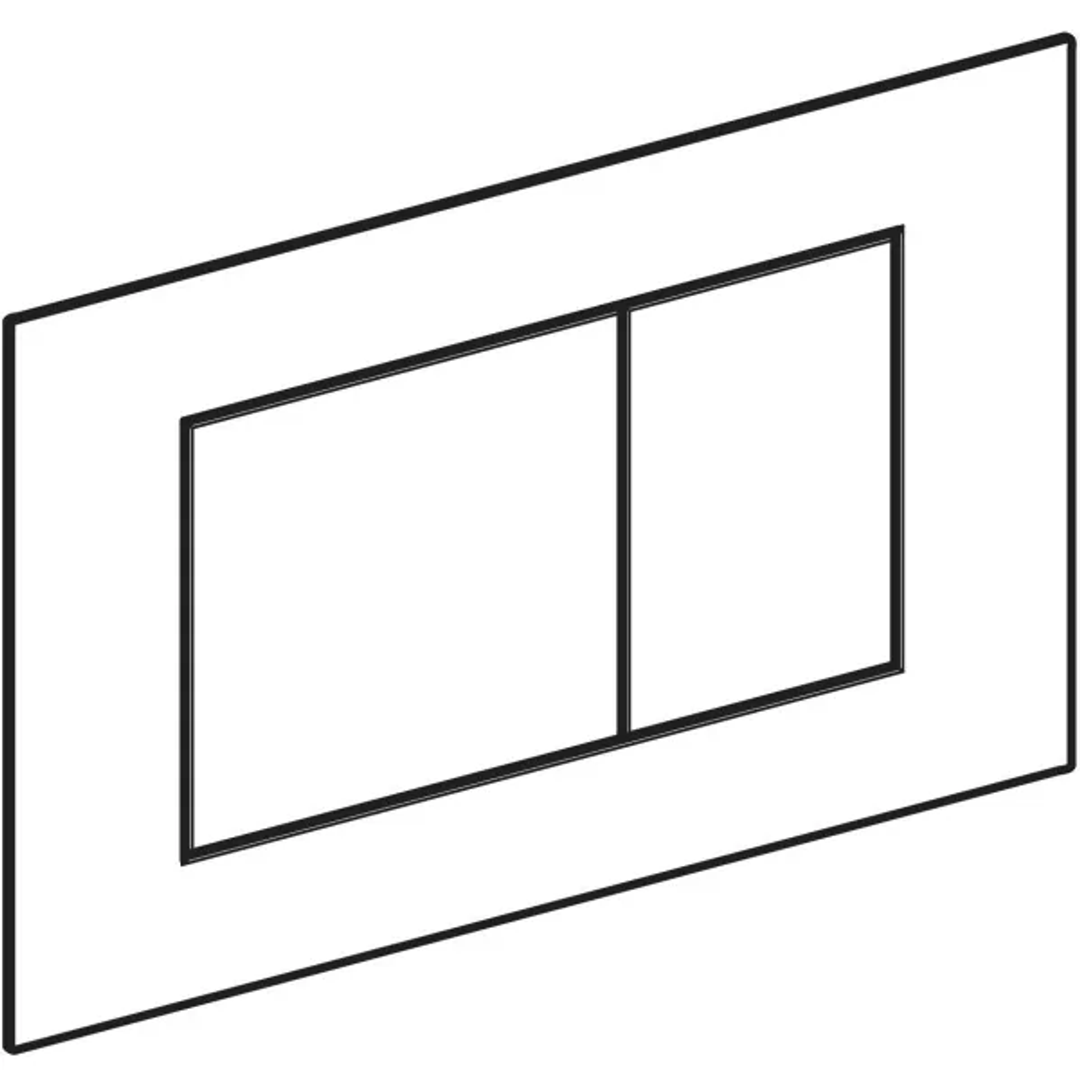 Geberit Sigma40 D/F Button & Access Plate Square White Matt Painted Stainless Steel 115.629.Jt.1