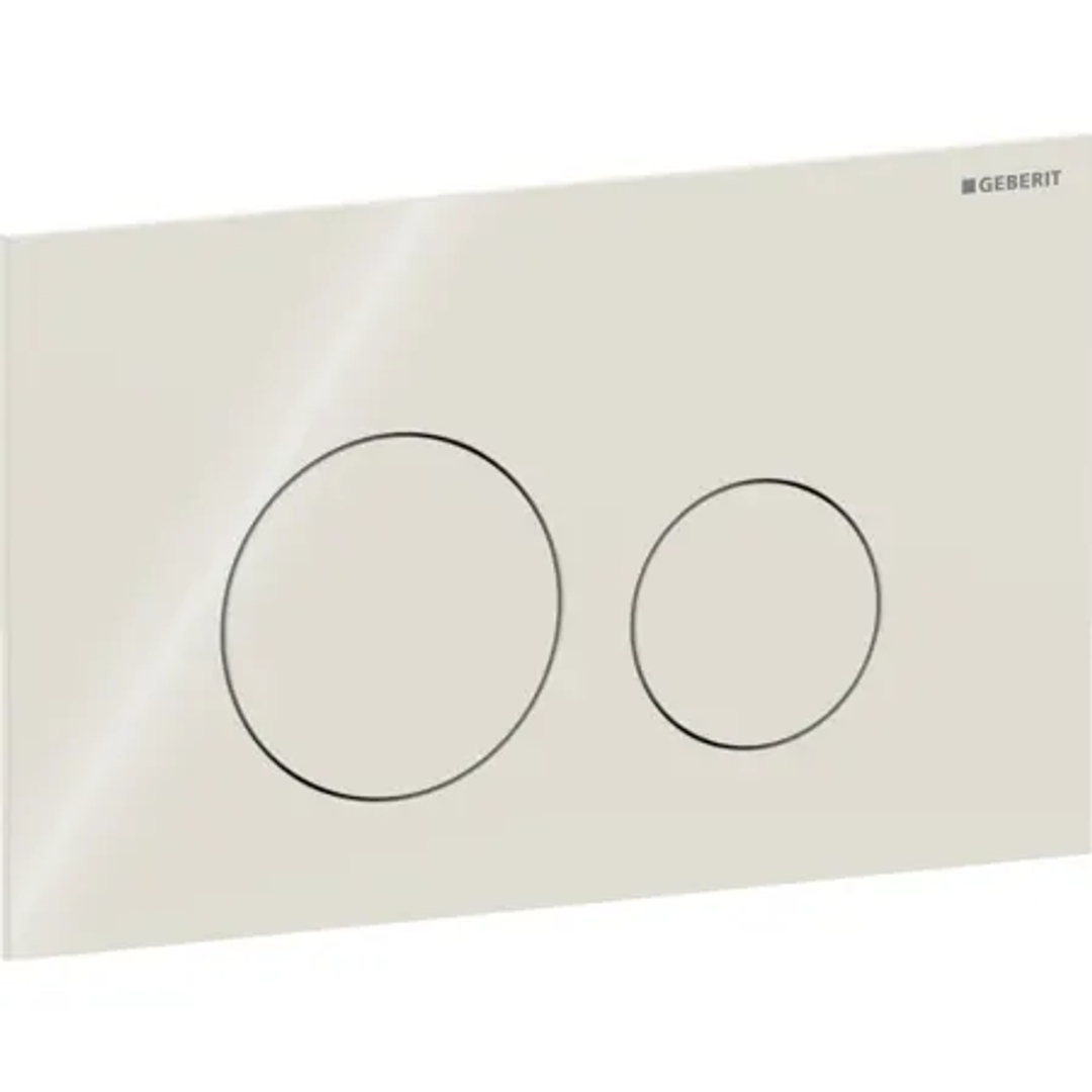 Geberit Sigma40 D/F Button & Access Plate Round Sand-Grey Glass 115.628.Jl.1