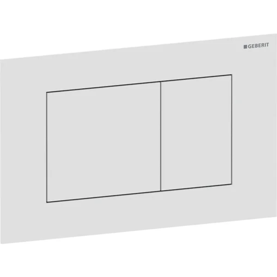 Geberit Sigma40 D/F Button & Access Plate Square White Matt Painted Stainless Steel 115.629.Jt.1